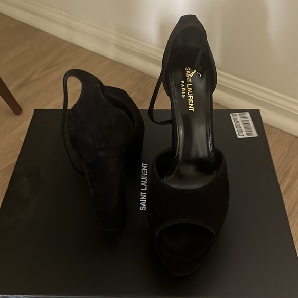 COPY - SAINT LAURENT Suede Platforms in size 40.5 fits 10 or 10.5 - Picture 3 of 4